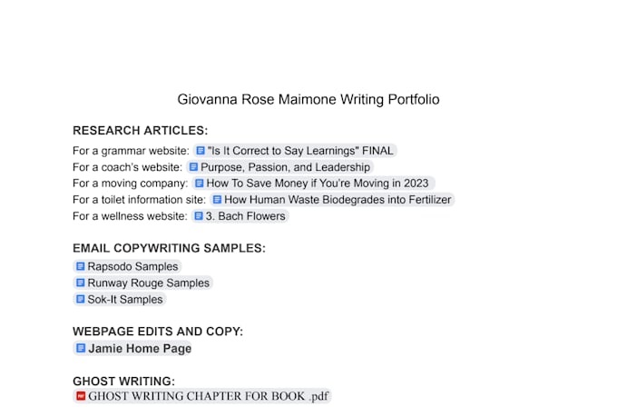 create a research article, chapter, or a longer publication